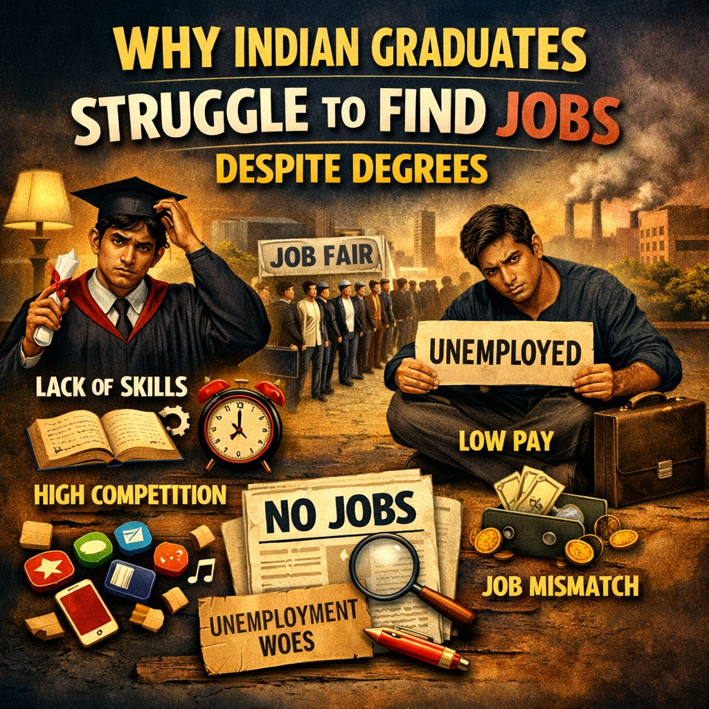 Indian Graduates Struggle to Find Jobs
