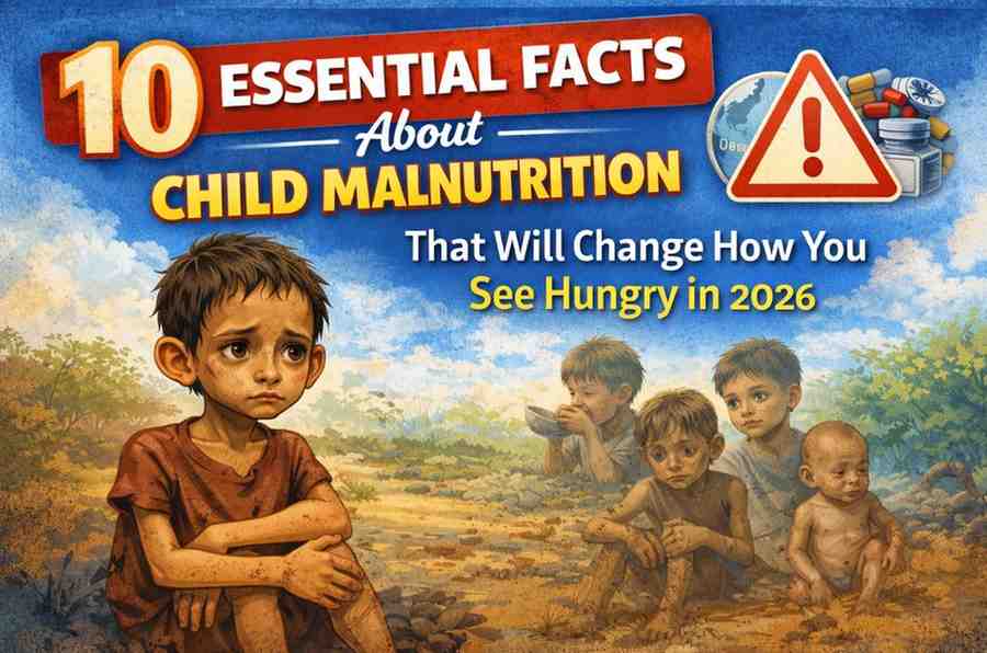 Children affected by malnutrition awareness campaign